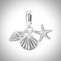 Charm océan coquillages étoile de mer en Argent S925 compatible Pandora pour bracelet