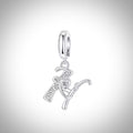 Charm alphabet initiale lettre H en Argent S925 compatible Pandora  pour bracelet