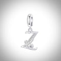 Charm alphabet initiale lettre Z en Argent S925 compatible Pandora pour bracelet