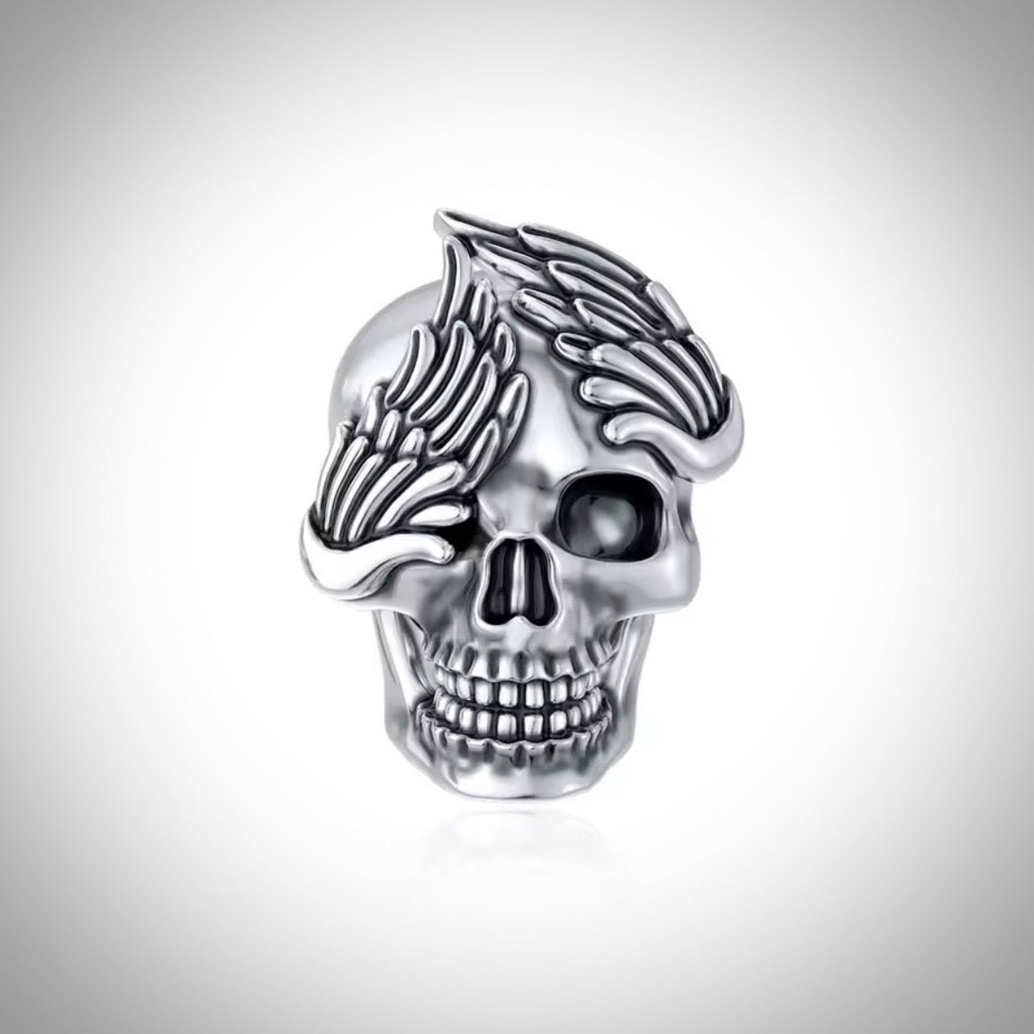 Charm tête de mort crâne ailée pour bracelet