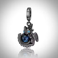 Charm dragon et boule bleu en Argent S925 compatible Pandora pour bracelet