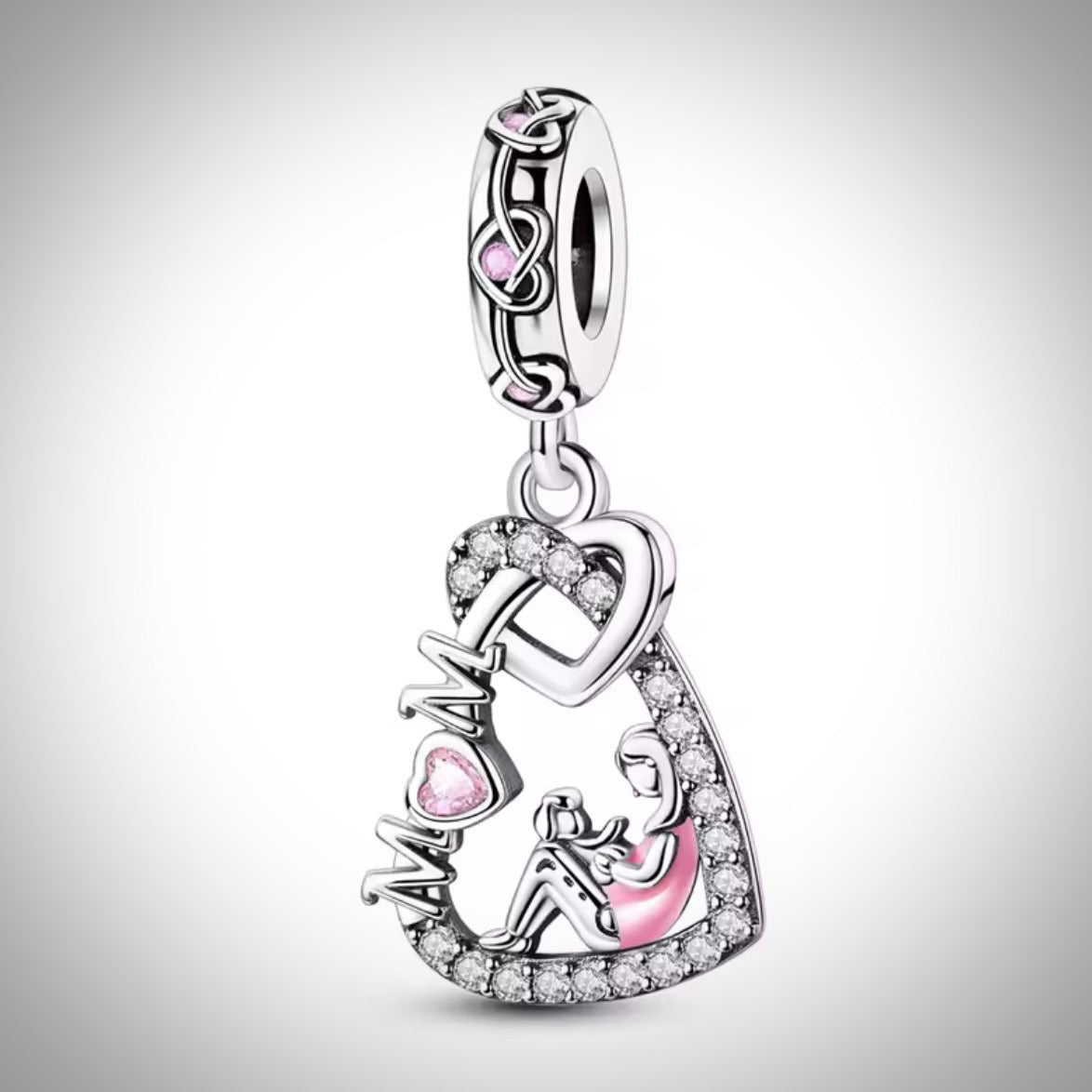 Charm amour mère et enfant en Argent S925 compatible Pandora pour bracelet