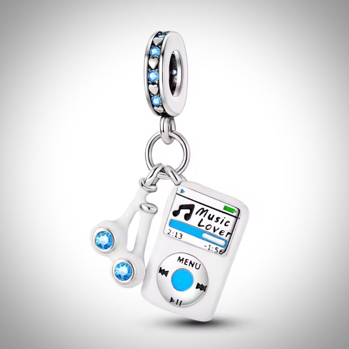 Charm baladeur musique en Argent S925 compatible Pandora pour bracelet
