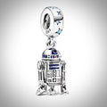 Charm Star Wars robot R2D2 articulé en Argent S925 compatible Pandora pour bracelet