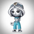 Charm Disney princesse Jasmine Aladdin en Argent S925 compatible Pandora pour bracelet