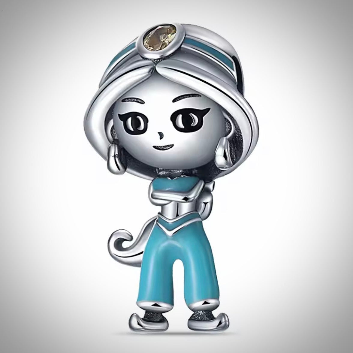 Charm Disney princesse Jasmine Aladdin en Argent S925 compatible Pandora pour bracelet