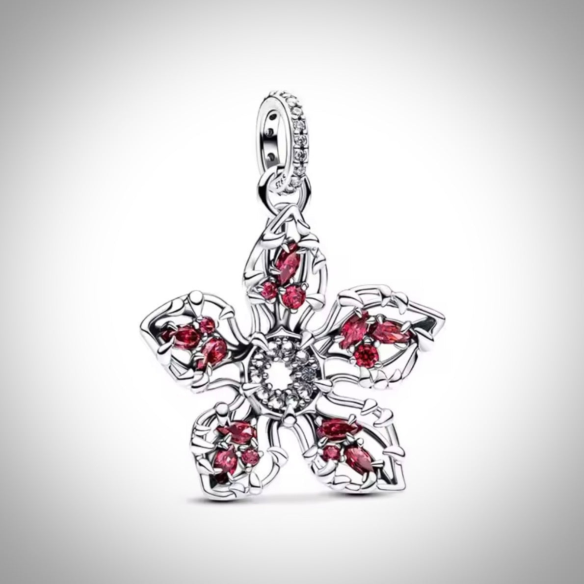 Charm Stranger Things tête de demongorgon en Argent S925 compatible Pandora pour bracelet