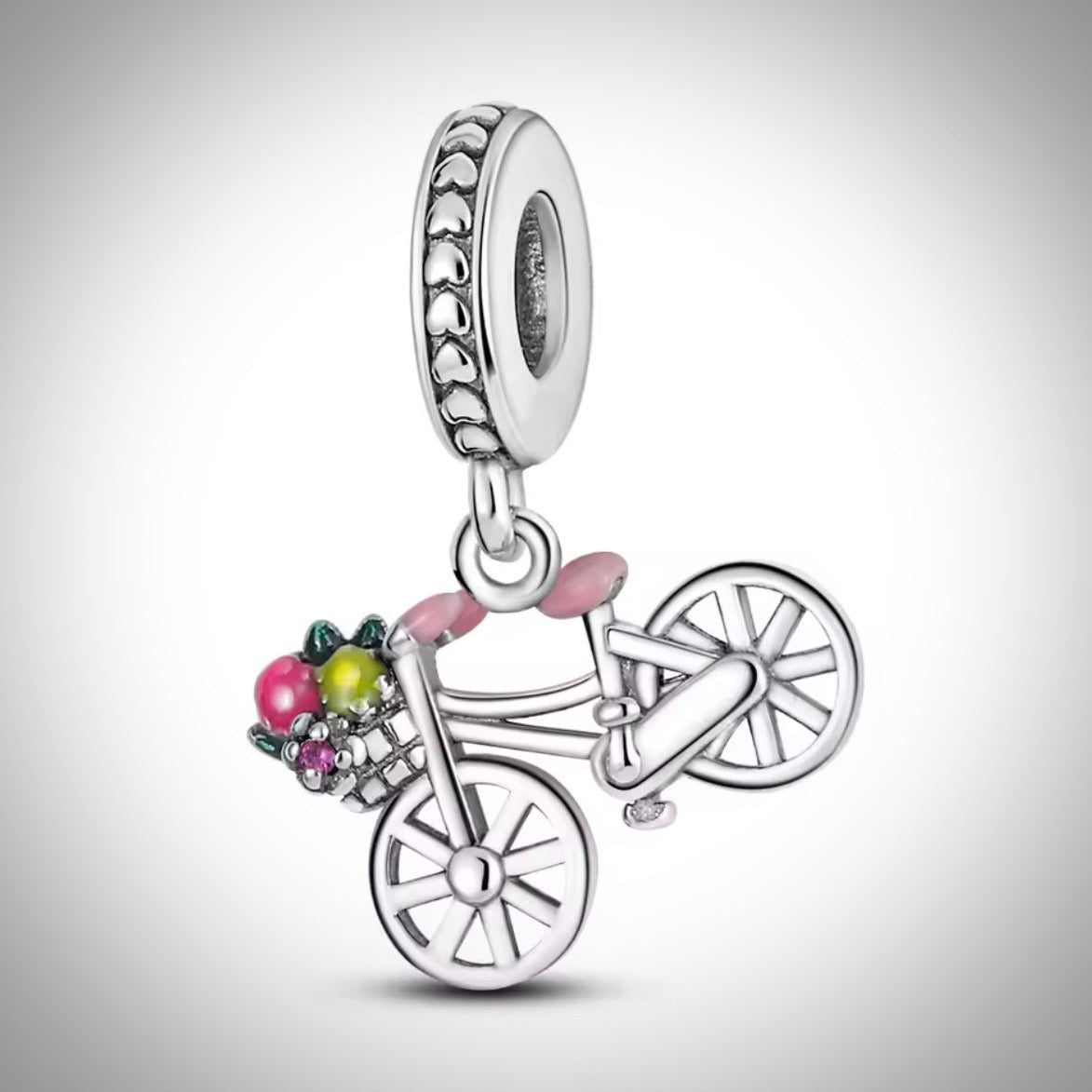 Charm vélo en Argent S925 compatible Pandora pour bracelet