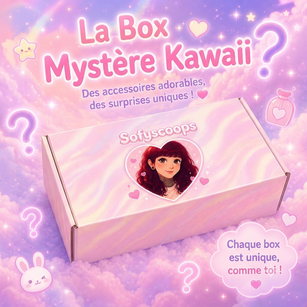 Box Mystère Kawaii Sofyscoops – Boîte Cadeau Accessoires & Surprises Adorables